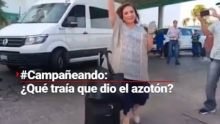 #Campañeando | Descubrimos qué traía Xóchitl Gálvez en la maleta que se le cayó