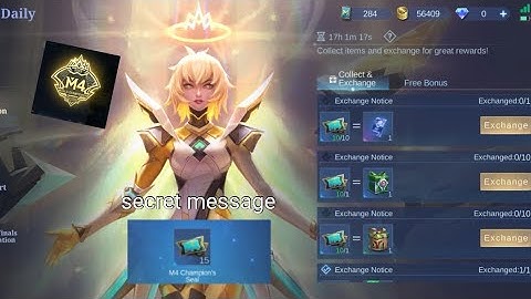 M4 secret message mlbb |mobile legends | m4 event
