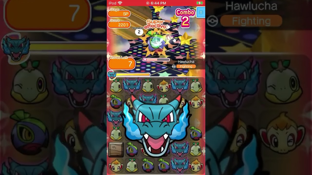 Pokémon Shuffle Mobile - Shiny Hawlucha | Pre Stage 106 ITEMLESS S Rank + Skill booster farming