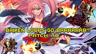 GGST|INSANE BAIKEN JD LOOP COMBOS SEASON 2 PATCH 1.18  (INPUTS INCLUDED)