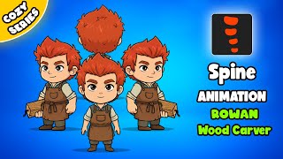 Rowan wood Carver || 2D Animated Spine Character (Cozy Series) #2danimation #spine