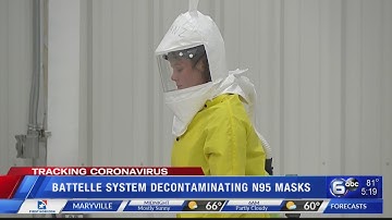 Battelle system decontaminating N95 masks