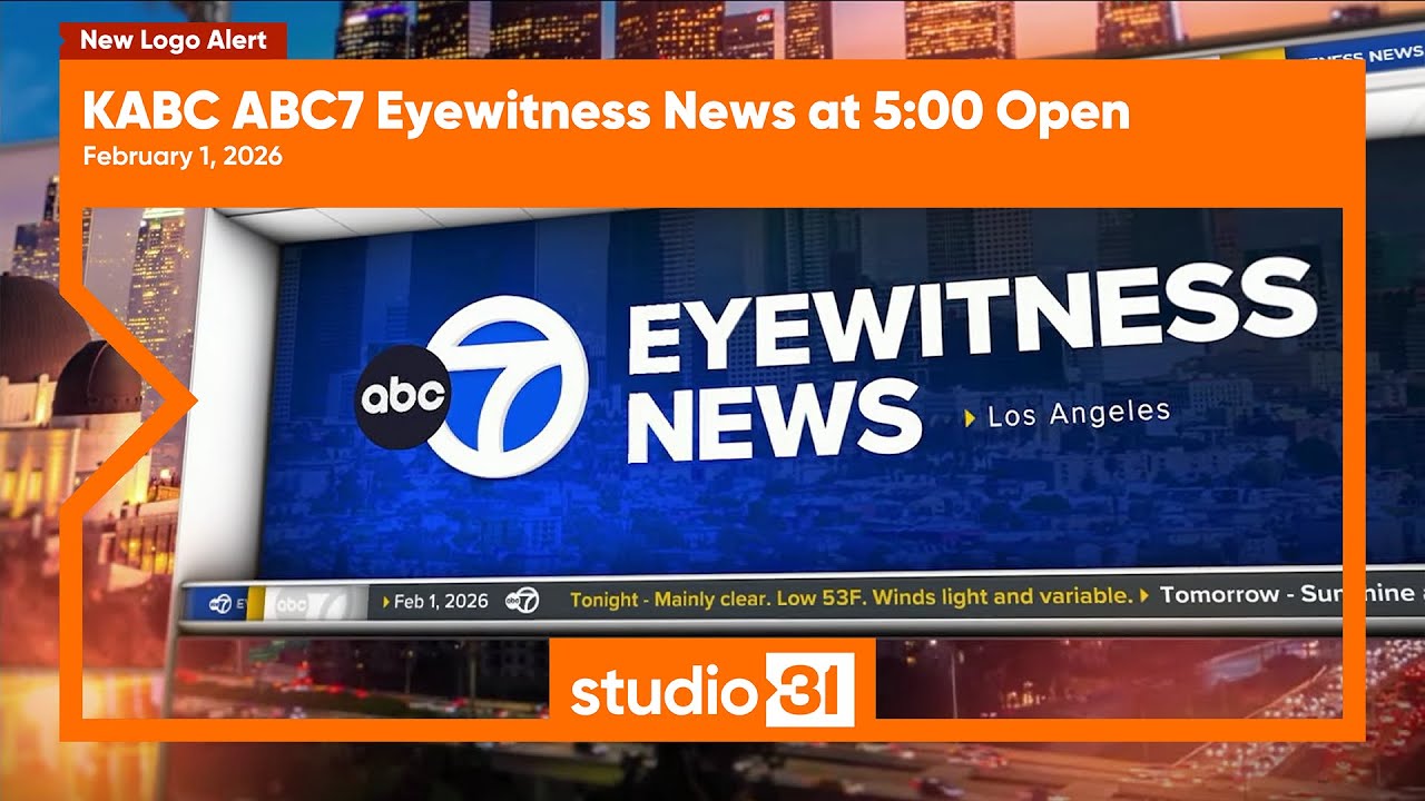 KABC ABC7 Eyewitness News at 5:00 Open, 2/1/2026 (New Logo) - YouTube