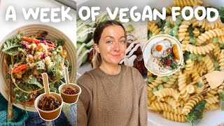 what I eat in a week  VEGAN  *super easy meals* + trying the Milky Plant!