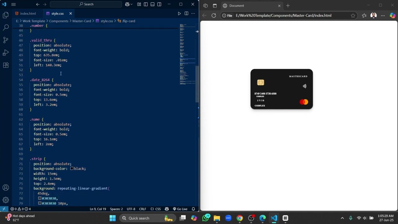 Master Card Section- HTML AND CSS.