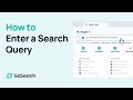 How to Enter a Search Query on the GoSearch Dashboard