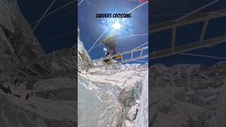Ladder crossing at khumbu #mounteverest #climbing #nepal #mountains #adventure