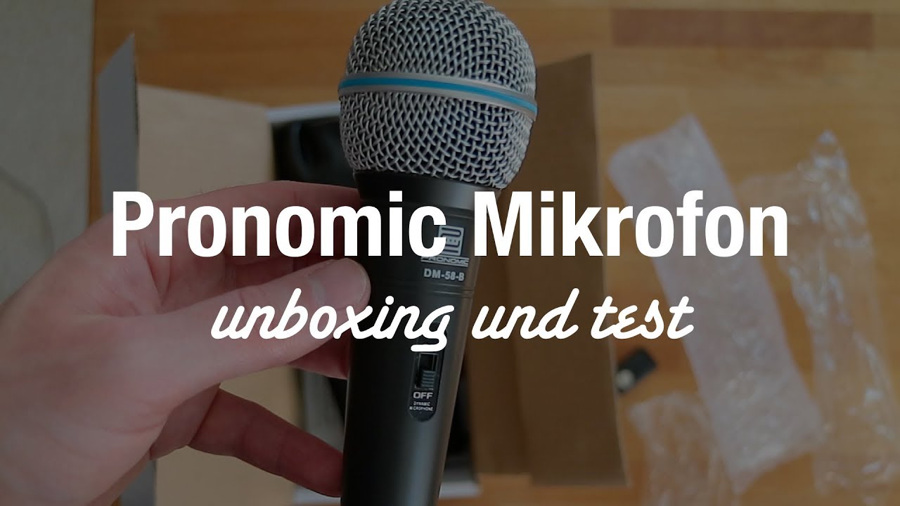 Pronomic DM-58 Vocal Microfoon Starter Set (dynamische handmicrofoon met schakelaar, richtkarakteristiek: supercardioïde, incl. standaard, klem 5m XLR-kabel