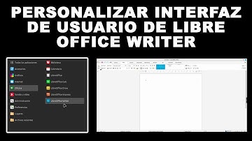 Personalizar interfaz de usuario de libre office,  como si fuera word o excel