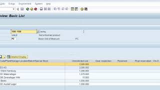 MMBE SAP | Stock Overview In SAP