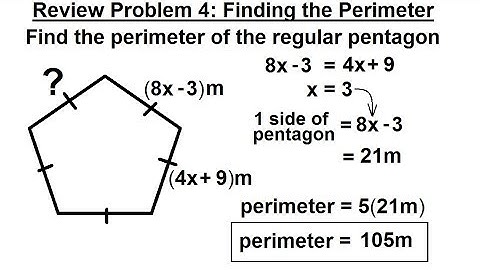 Geometry - Ch. 1: Basic Concepts (38 of 49)  Review Problem 4: Perimeter=? of a Pentagon