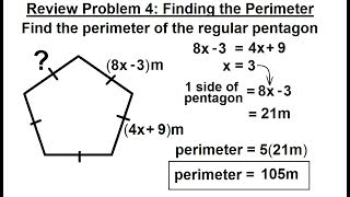Geometry - Ch. 1: Basic Concepts (38 of 49) Review Problem 4: Perimeter=? of a Pentagon Geometry - Ch. 1: Basic Concepts (38 of 49) Review Problem 4: Perimeter=? of a Pentagon
