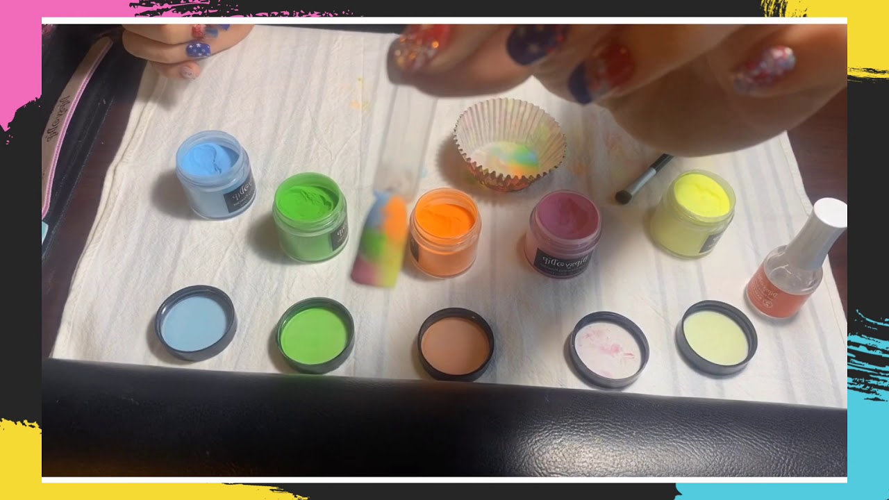 Tye Dye Dipsy Dip Nails YouTube