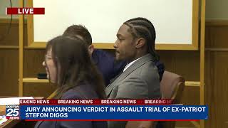 WATCH LIVE: Jury announcing verdict in assault trial of ex-Patriot Stefon Diggs