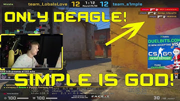 S1MPLE DEAGLE ACE! KNIFE IN CASE OPENING! CSGO Twitch Clips
