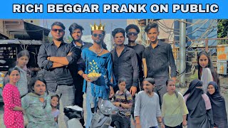 VIP Rich Beggar with bodyguard | very funny reaction on public | prank