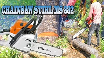 CHAINSAW STIHL MS 382 setup // Very Fast working to cut tree // wood cutter machine