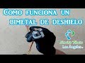 Como funciona un bimetal de deshielo.