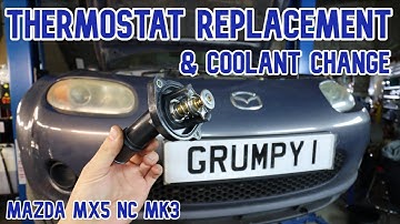 Mazda MX5 NC mk3 thermostat replacement. How to replace thermostat or coolant on your car.