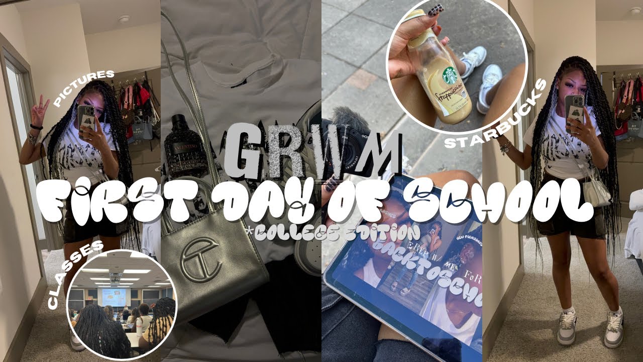 GRWM FIRST DAY OF SCHOOL + MINI VLOG college *junior year * - YouTube
