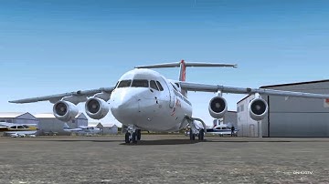 FSX ARJ85 Startup and taxi to runway