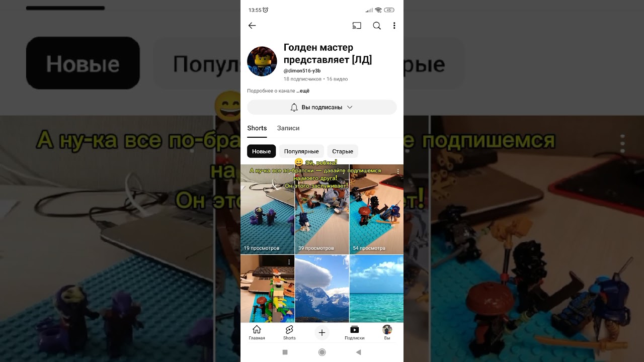 ребят давайте вы подпишитесь на моего друга dimon516-y3b он реально старается сделать крутой контент