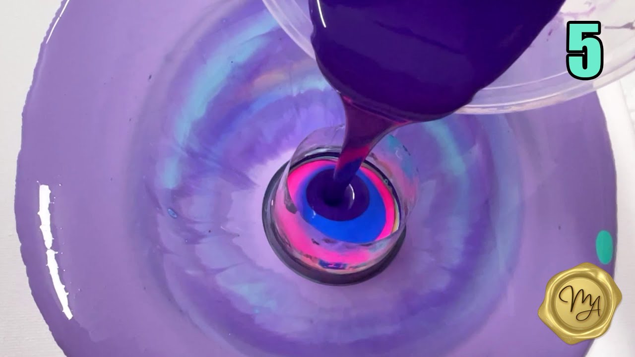 Acrylic Pour | Open Cup Technique | Day 5 of 30 Days Fluid Art ...