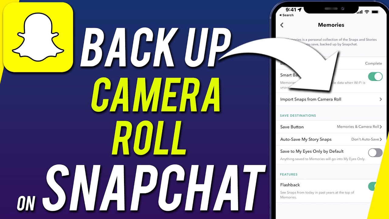 How To Backup Your Camera Roll On Snapchat - YouTube