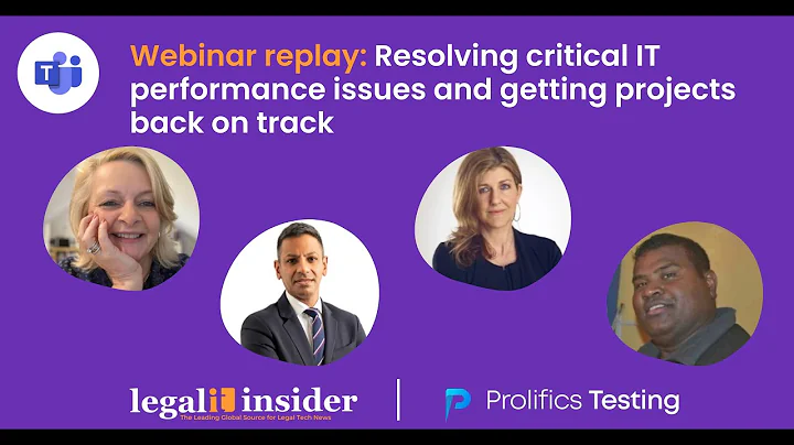 Webinar replay: Resolving critical IT performance issues and getting projects back on track