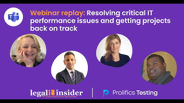 Webinar replay: Resolving critical IT performance issues and getting projects back on track