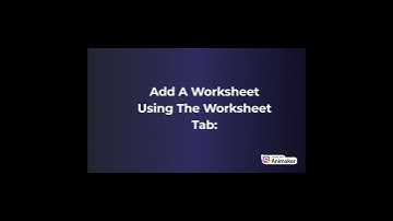 Add a Worksheet using the Worksheet tab in Excel #shorts