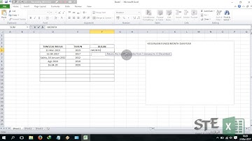 #6 CARA MENAMPILKAN NILAI TAHUN DAN BULAN PADA SUATU TANGGAL DENGAN FUNGSI YEAR & MONTH