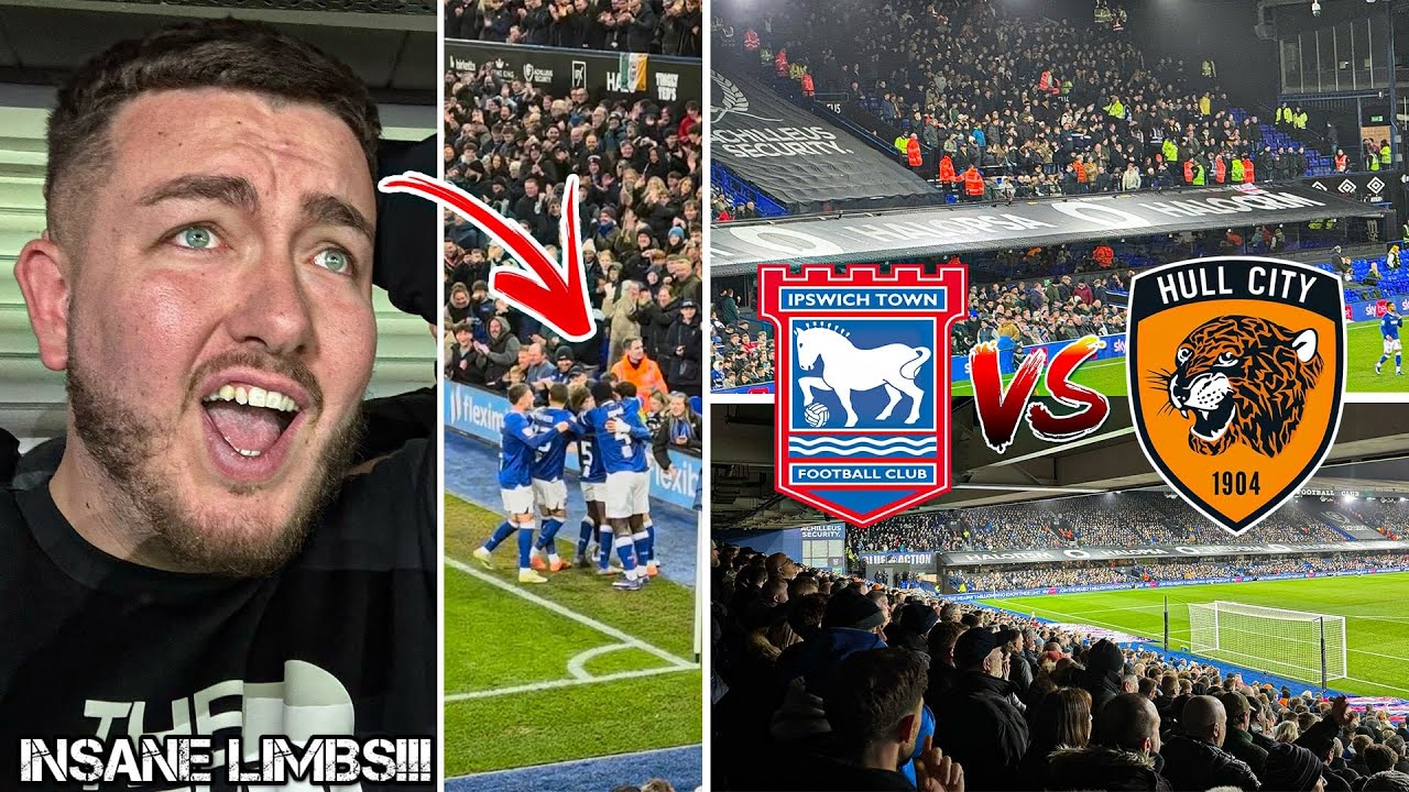 THE MOMENT IPSWICH TOWN BEAT HULL CITY WITH LAST MINUTE SCREAMER!!!