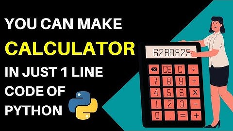 Make Calculator in just 1 line code of python | Calculator using python ||  #python