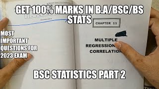 Famous Ch#11 Multiple Regression & Correlation Full Chapter Important Questions For BS/BSC Stats Exam 2023 Net Worth