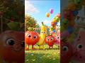🍉 FRUITS CAN’T STOP DANCING! 🚂😂 Fruit Train Song #Shorts
