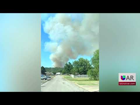 Evacuan hogares en Greenwood por incendio en Fort Chaffee