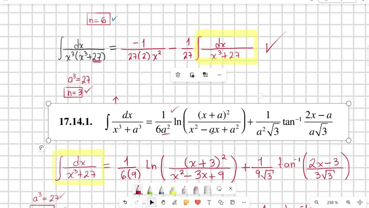 INTEGRACIÓN POR TABLAS  EJEMPLO 6