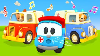 Sing with Leo! The Ambulance song for kids. Nursery rhymes & car cartoons for kids about vehicles.
