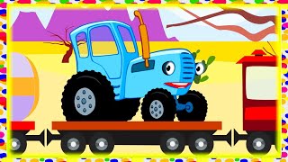 КАРАОКЕ - 🚜 Синий трактор - Песенки для детей - Далеко и близко + Овощи  | Песенки про машинки
