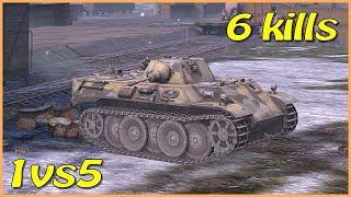 1v5 Leopard • 6 frags • 2.1k dmg • WoT Blitz *SR