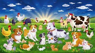 ANIMALS FOR KIDS Teach your baby to learn the names of animals dog, chicken, cat, cow, mouse Turtl