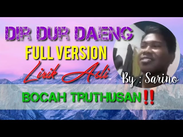 Dir Dur Daeng ‼️ Full Version ‼️ #lagulucu #laguviral #lagutiktok class=