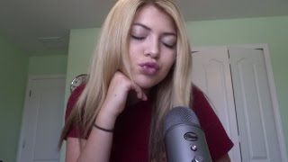 asmr inaudible whispering w/ lip gloss