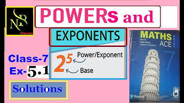 Powers and Exponents Solutions Ex 5.1 @nbclasses9951  Class 7 MATHS ACE