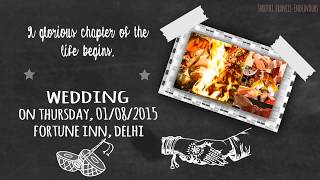 Wedding Invitation Video - Chalk Board Theme Traditional Version Wedding Invitation Video - Chalk Board Theme Traditional Version
