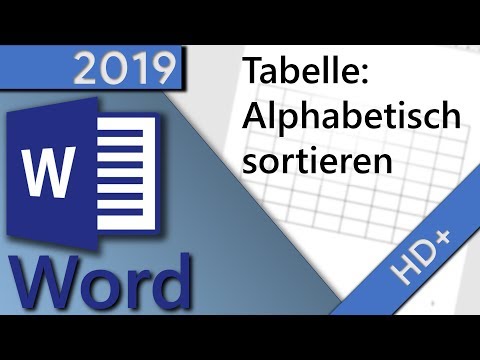 Word Tabelle alphabetisch / numerisch sortieren in 1 MINUTE (HD 2019)