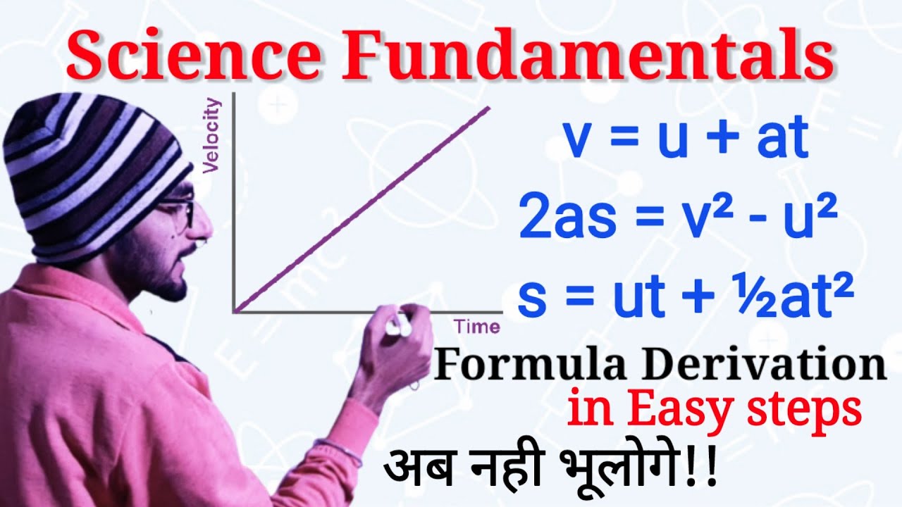Motion formulas Derivation // 9th 10th // velocity - Position -Time ...