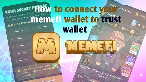 How I imported my memefi wallet into trust wallet |