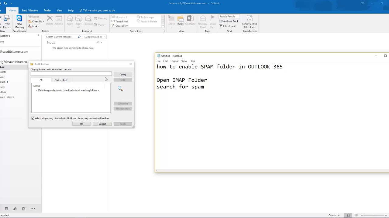 find junk folder in outlook 2016